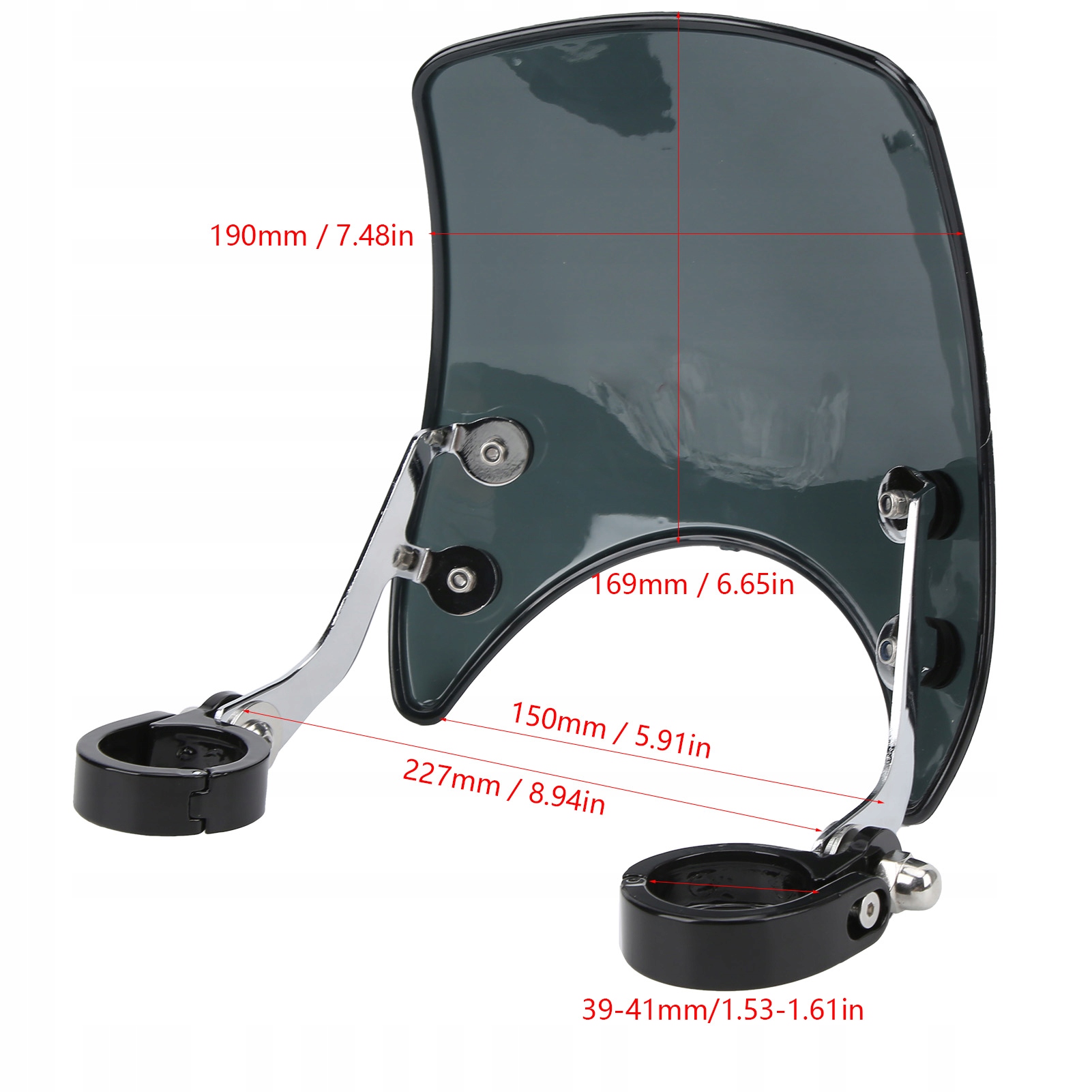 SZYBA OWIEWKA UNIWERSALNA MOTOCYKLOWA UCHWYT KPL Producent bez marki