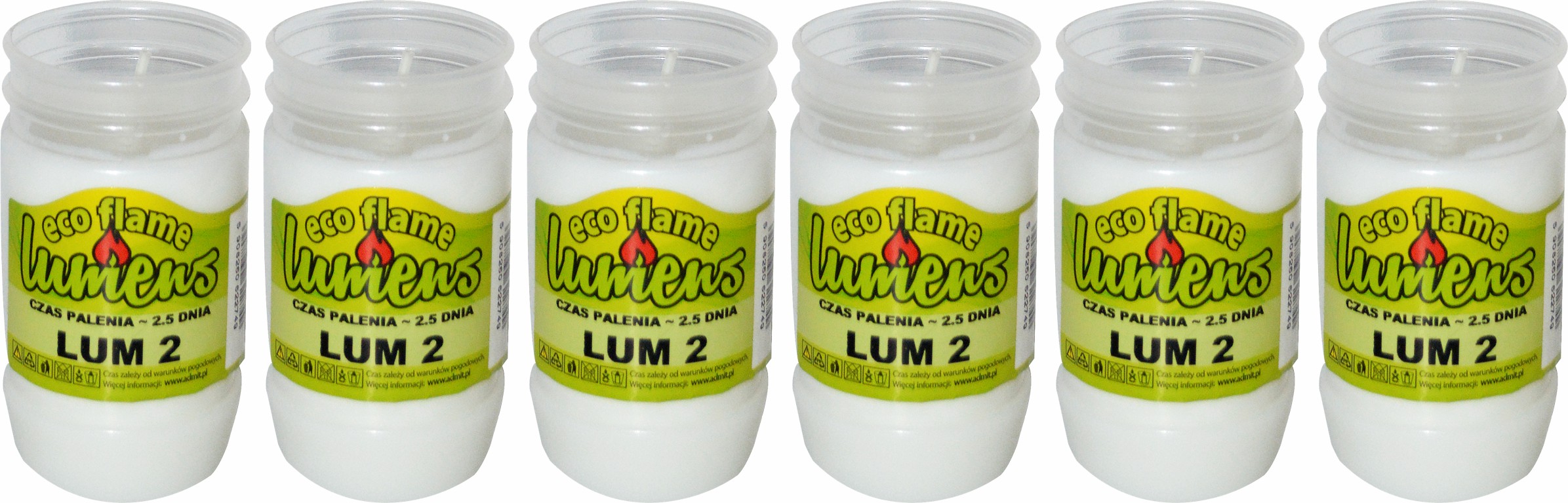 Wkład parafinowy Lumens - do 2,5 dni palenia - 6 sztuk