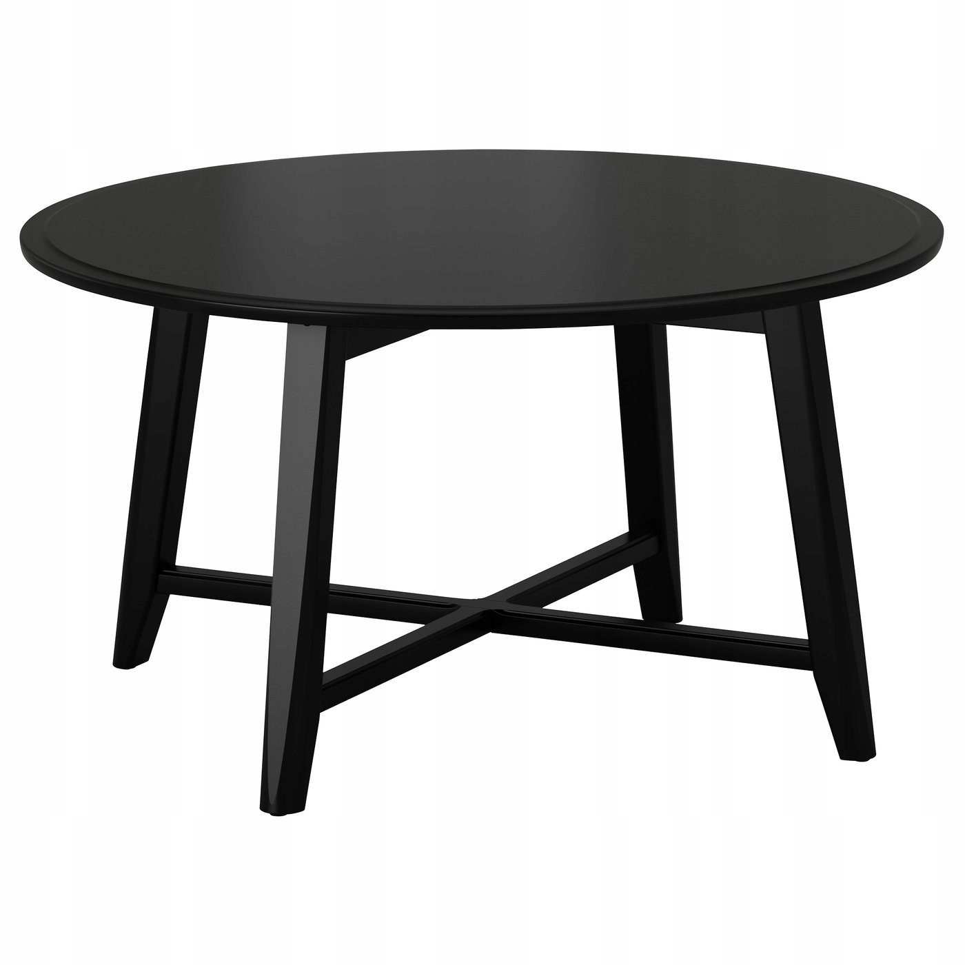 Stolik kawowy okrągły czarny 90 cm design