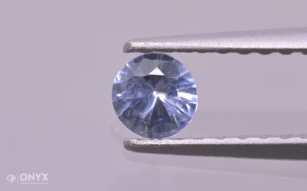 Fazetovaný safír kulatý fi 3,5 mm