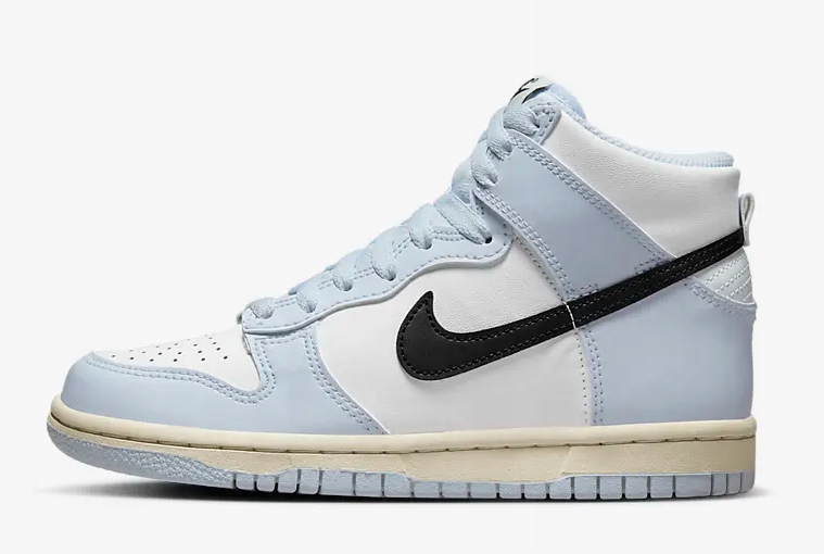 pro mládež boty Nike Dunk High Unc Modré Bílé Černé 38EU