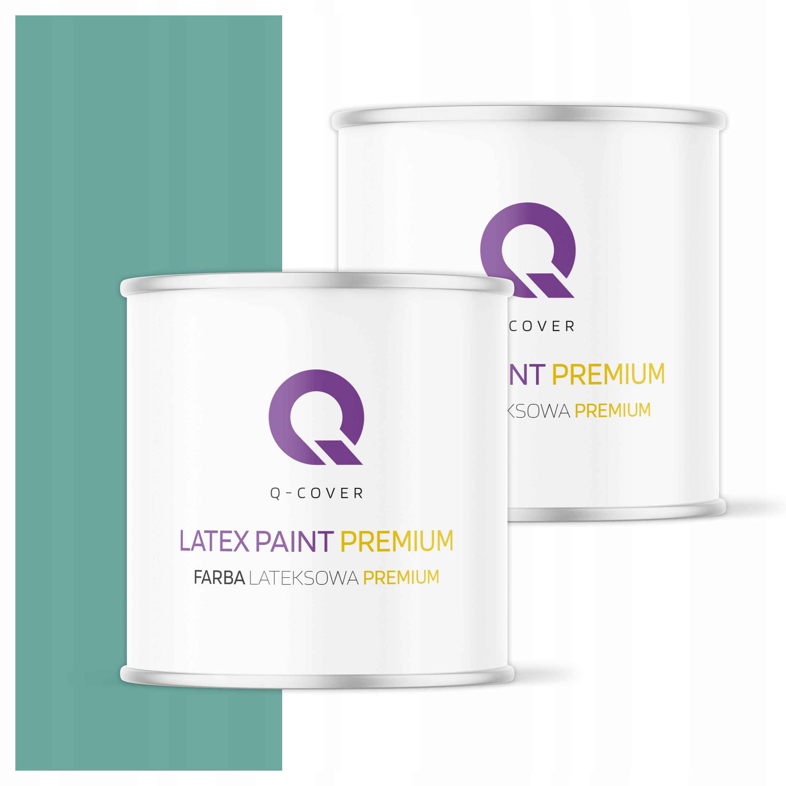 Umývateľná farba na steny stropov 2L Hlboká matná mätová tmavá