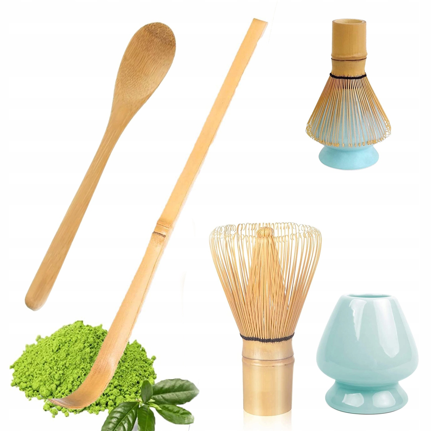 Levně Matcha Štětec Na Pudr Tradiční Nástroj Na Čaj 4-DÍLNÁ Sada