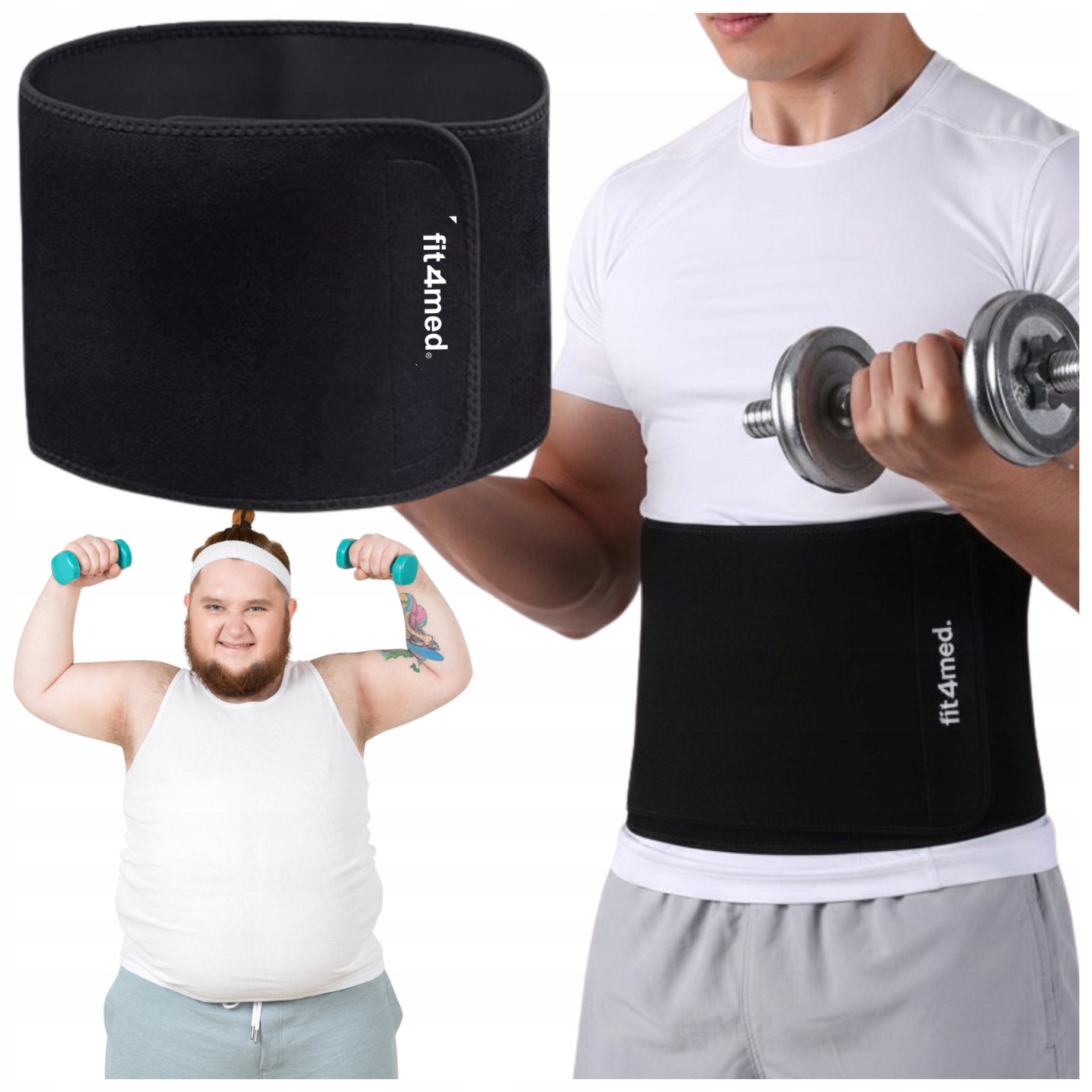 Pas Wyszczuplający Brzuch Szeroki Na Talię Fitnes Sportowy Spalacz Tłuszczu