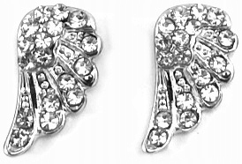 

Kolczyki Cyrkonie Skrzydełka Kryształki Srebrne