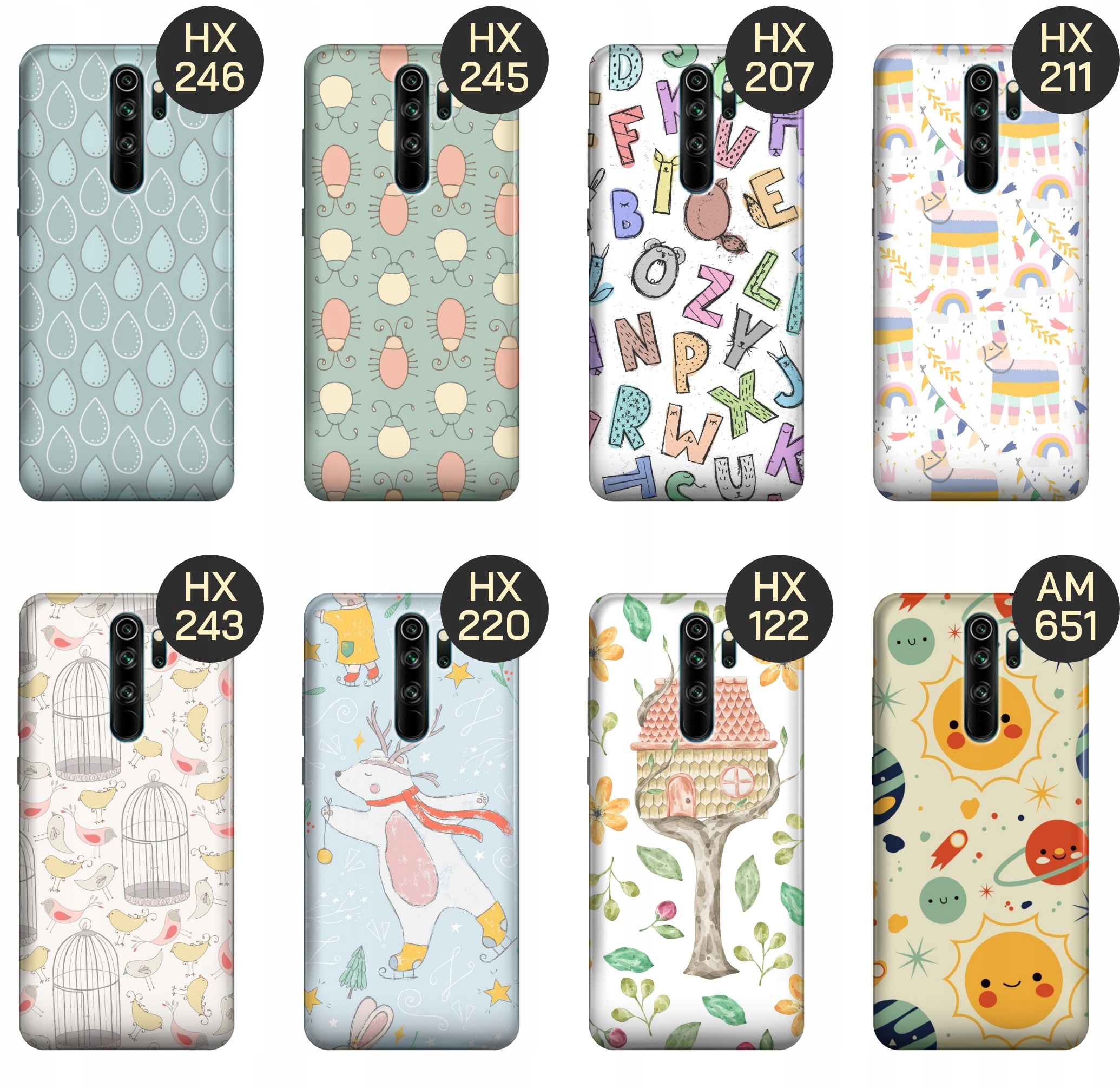 ETUI DO XIAOMI REDMI NOTE 8 PRO WZORY DLA DZIECKA OBUDOWA POKROWIEC CASE Typ plecki