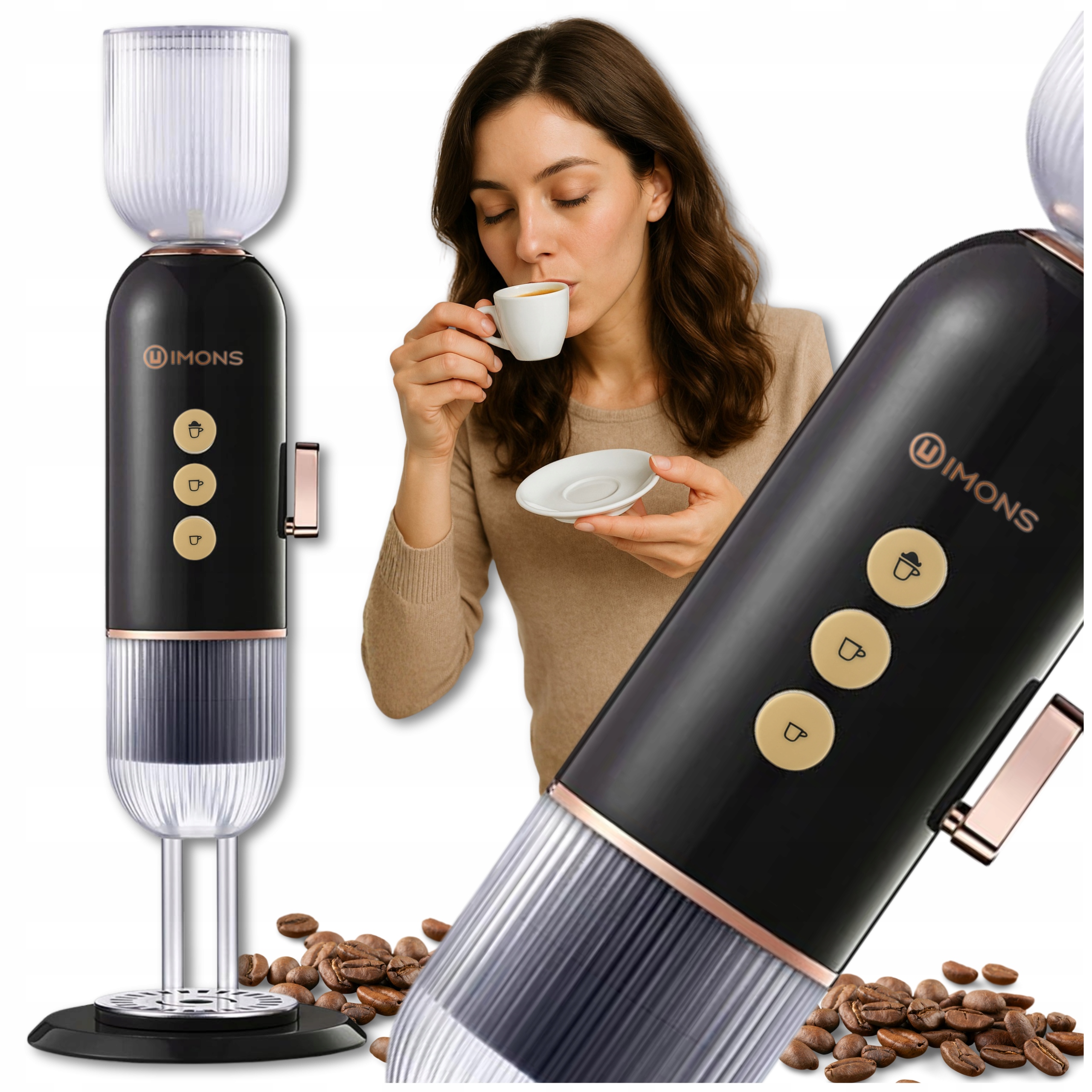 Ekspres Ciśnieniowy 19bar do Kawy na Kapsułki Dolce Gusto Nespresso 4w1