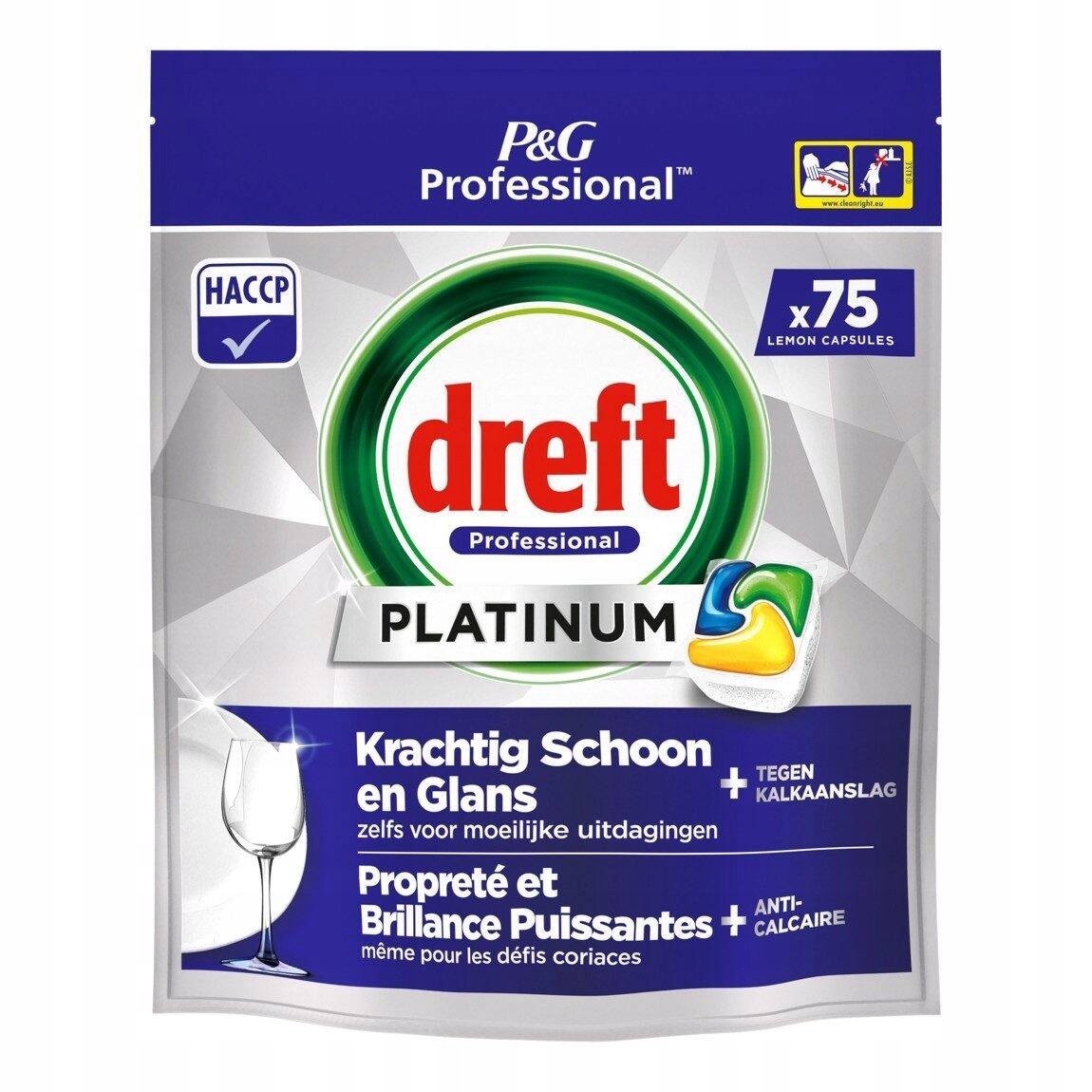 Levně Dreft Platinum Lemon Kapsle do Myčky 75 ks