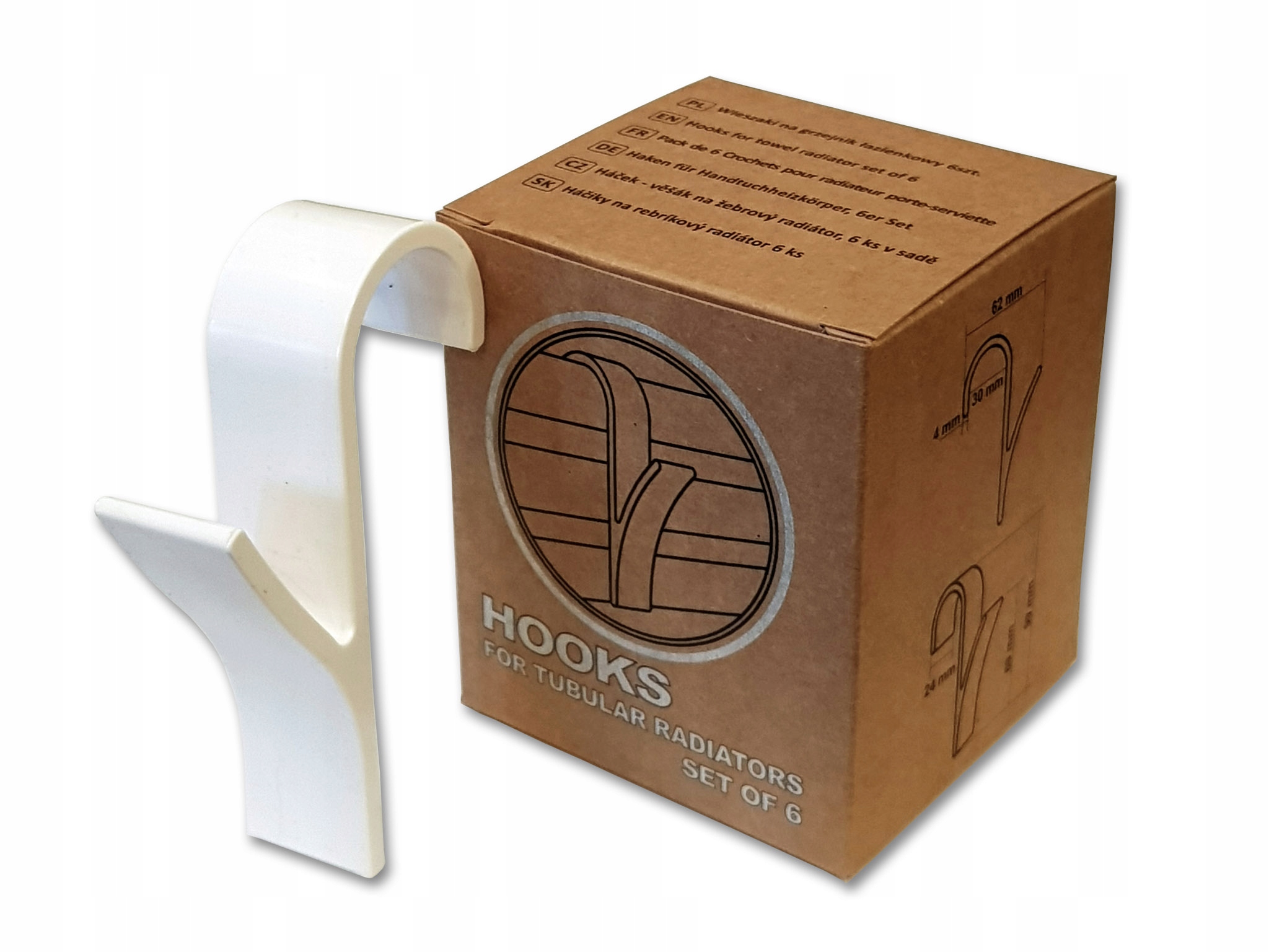 6x Haczyk Wieszak na grzejnik Wieszak na grzejnik łazienkowy na ręczniki. EAN (GTIN) 5907534728002