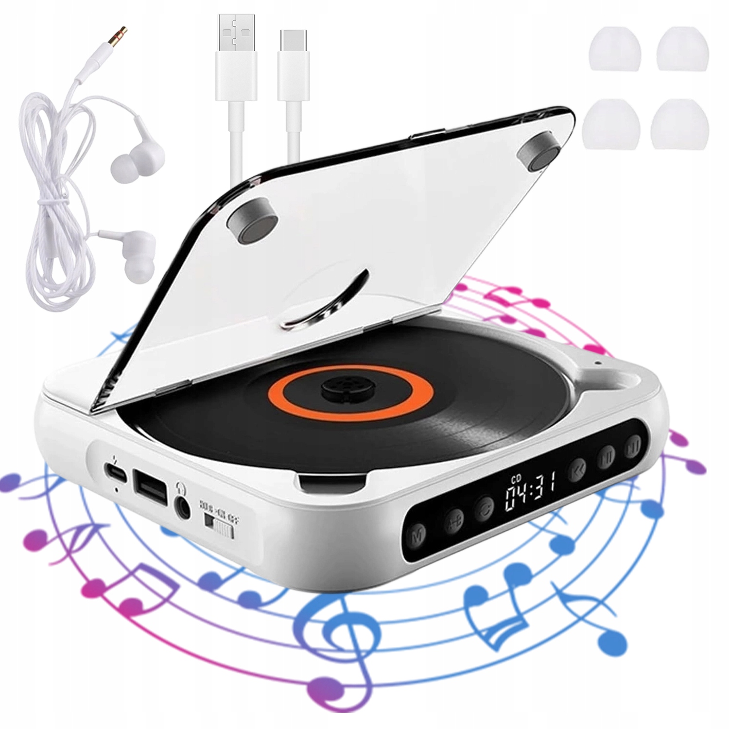 CD Přehrávač S Bluetooth Rádiem Fm Dálkové Ovládání Stereo Hifi, Tři Režimy