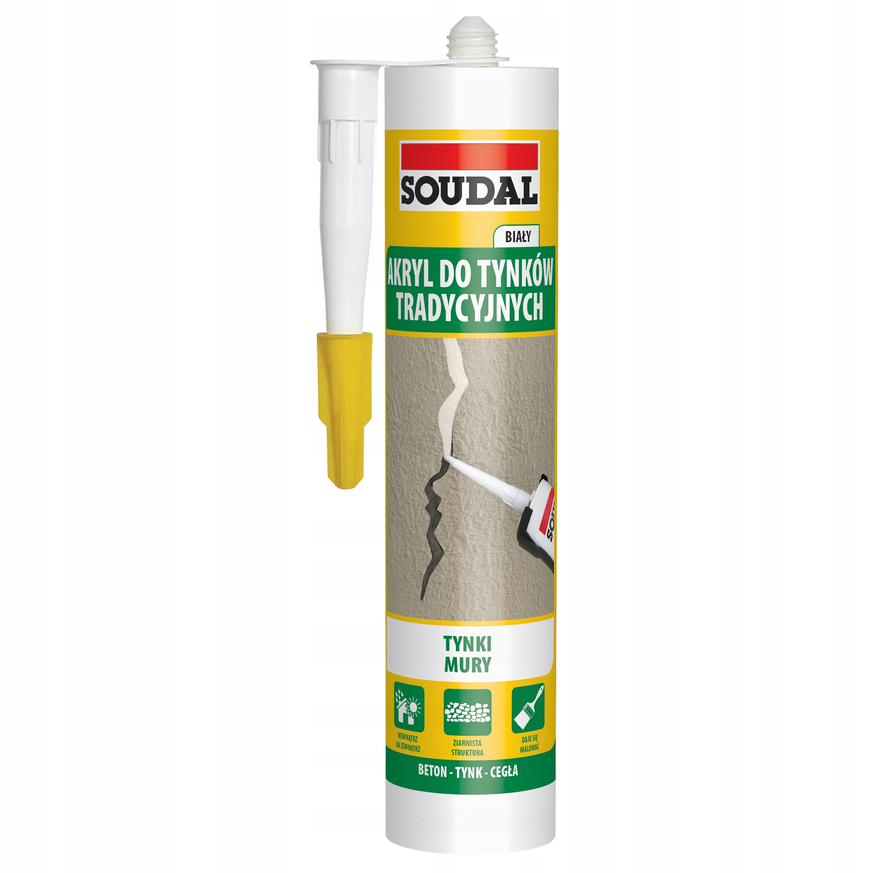 

Soudal Akryl do tynków tradycyjnych 280 ml biały