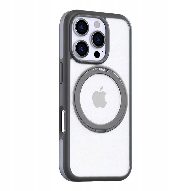 Etui Torras Ostand R Fusion do iPhone 16 Pro (szare) Torras