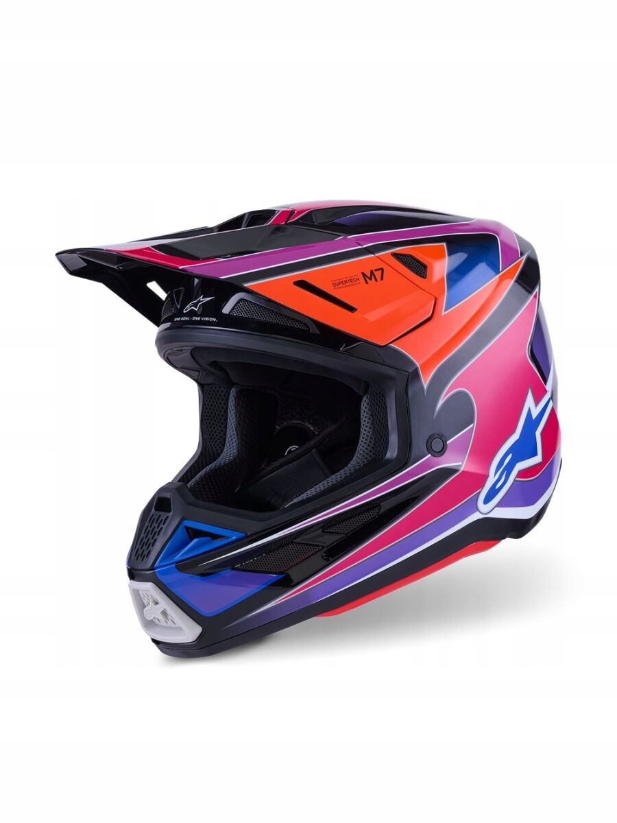 Crossová Prilba Alpinestars Supertech M7 Fuse Blue/purple/pink 2XL