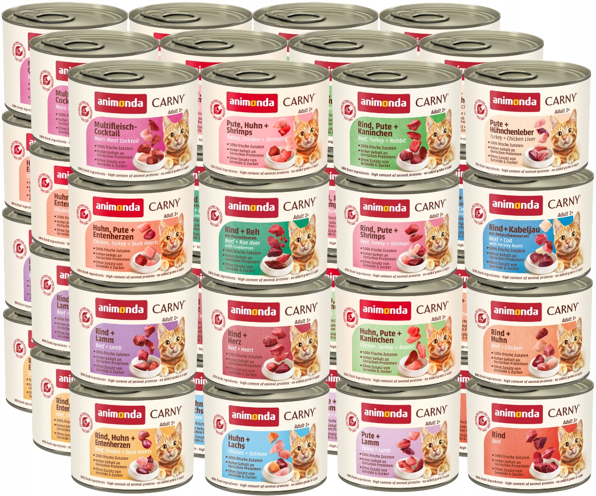 Animonda Carny Adult plechovka Set 48x200g – MIX 19 příchutí