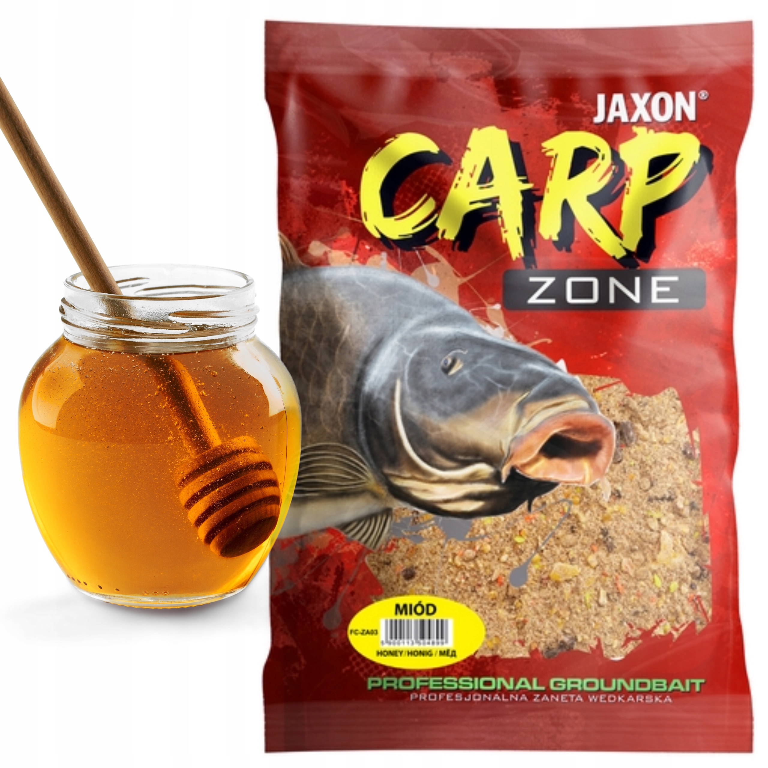 Zanęta wędkarska Karpiowa gruboziarnista Jaxon Carp Zone 1kg Miód