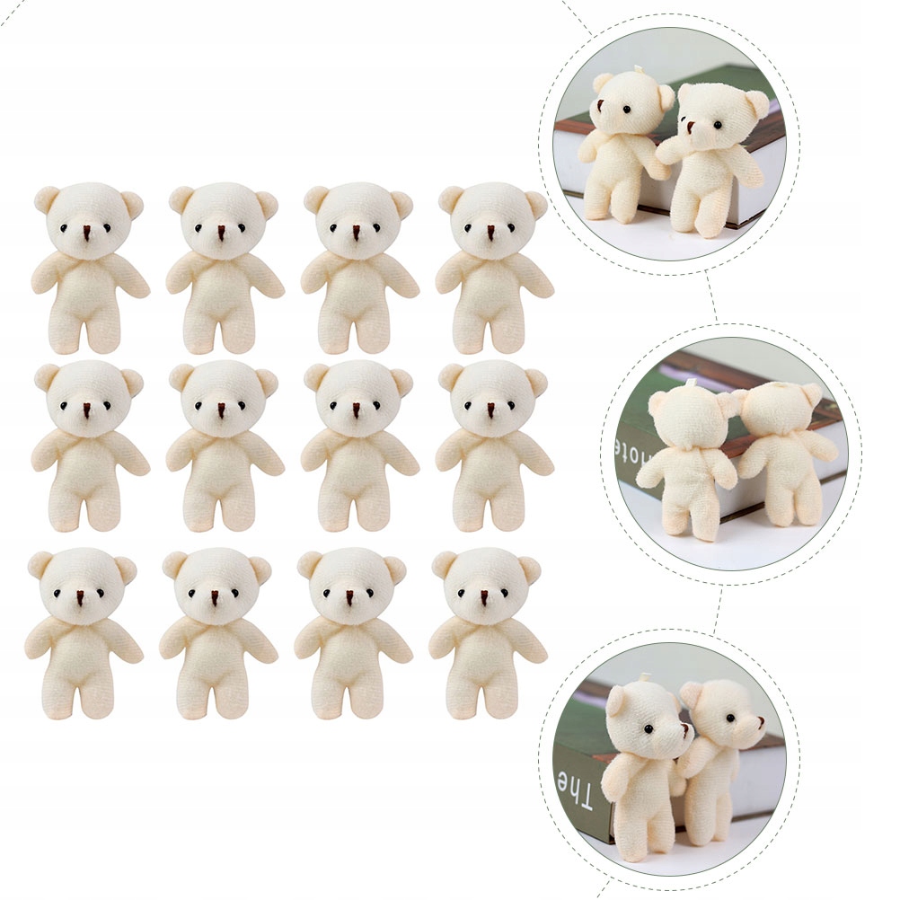 MAŁE PLUSZOWE MISIE MINI LALKA ŚWIĄTECZNE 12 SZT Marka bez marki