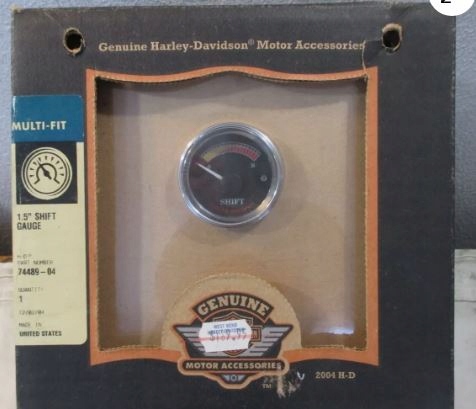 Oem Harley-Davidson 1.5" Shift Gauge indikátor zmeny prevodových stupňov 74489-04