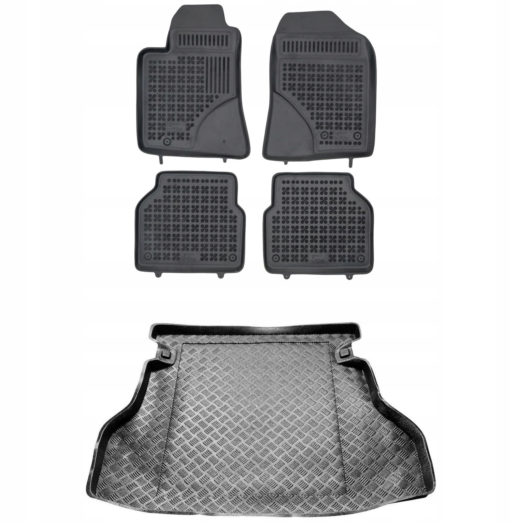 Sada černých koberců plastová rohožka Toyota Avensis II 2003-2009