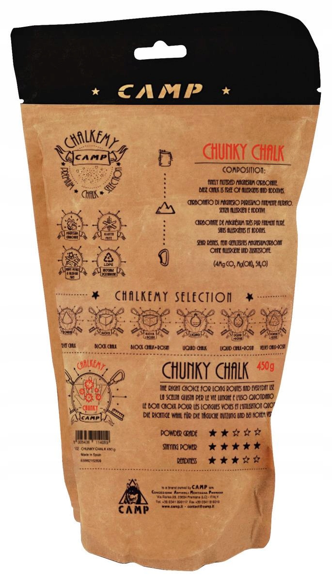 Magnezja CAMP Chunky Chalk 450 g – Wydajna Magnezja w Kostkach i Proszku