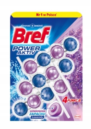 

Bref, Wc Power Aktiv Zawieszka do Wc Lawenda 3x50g