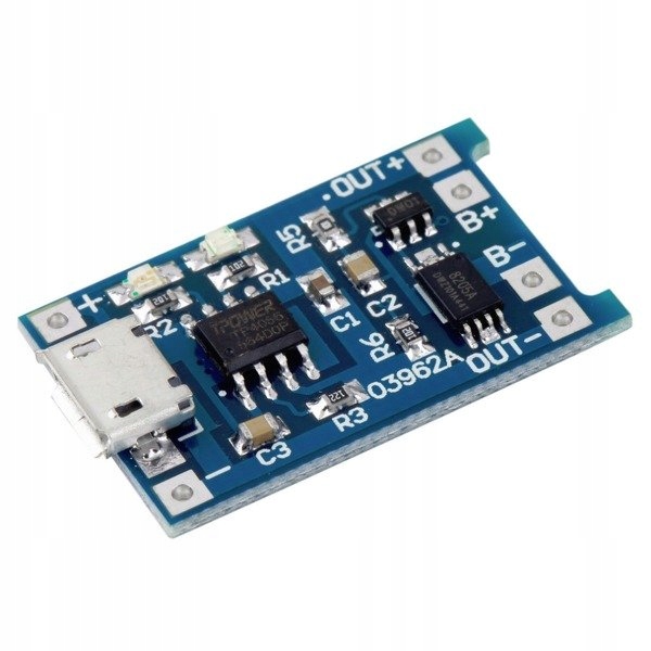 

Ładowarka Micro Usb 1A Li-ion Li-pol 18650