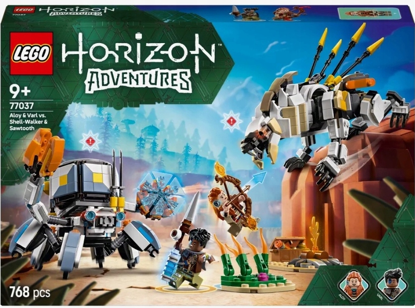 stavebnice Lego 77037 Horizon Adventures Aloy a Varl versus krabolez a brouk