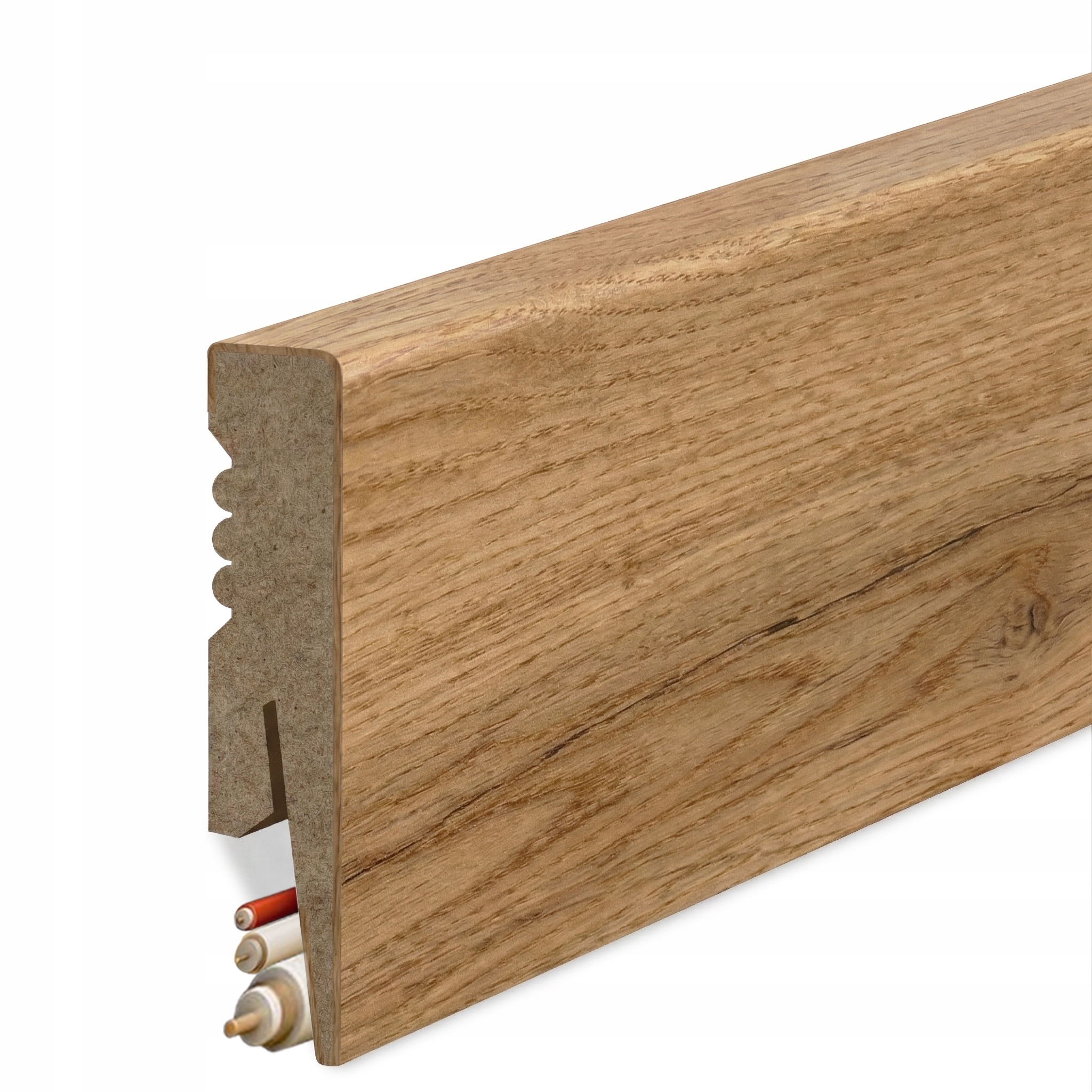 80x16 mm LISTWA PRZYPODŁOGOWA 8 cm DĄB WOTAN MDF DEKORACYJNA COKÓŁ R2