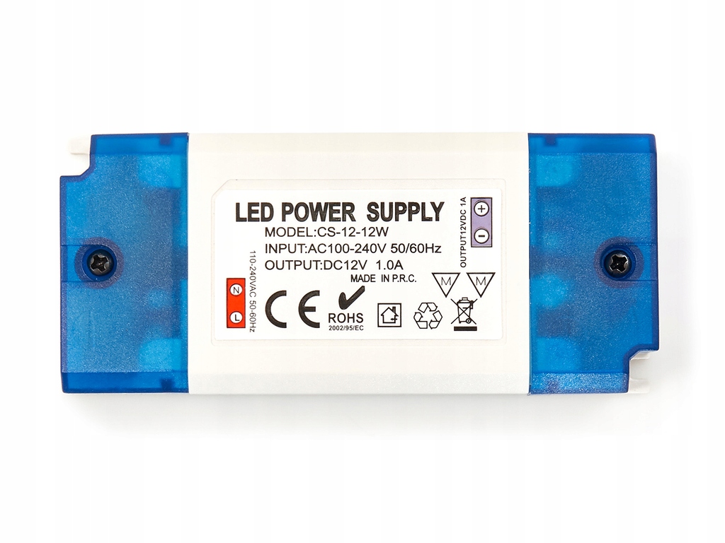 ZASILACZ MEBLOWY 12V 12W 1A do taśm LED Typ zasilacz