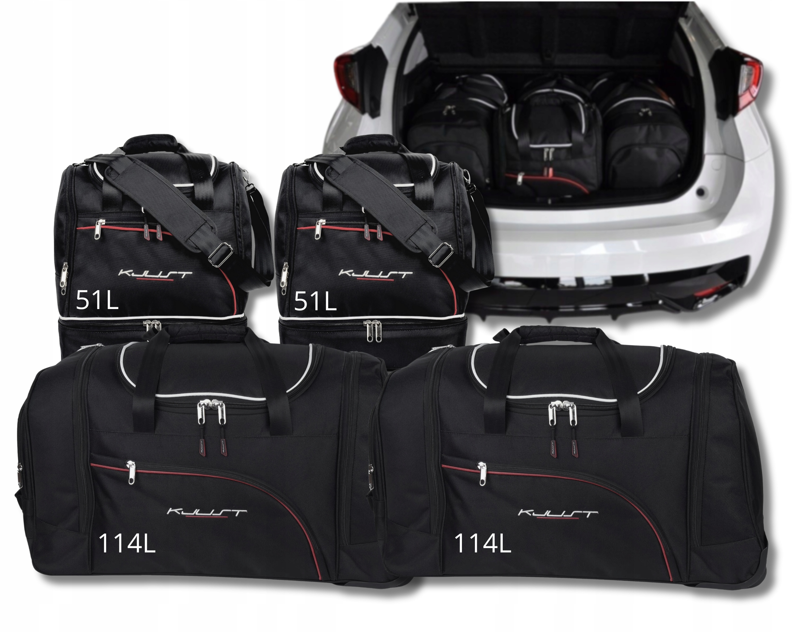 Cestovná Taška Do Kufra Honda CIVIC Hatchback 2012-2017 4 ks
