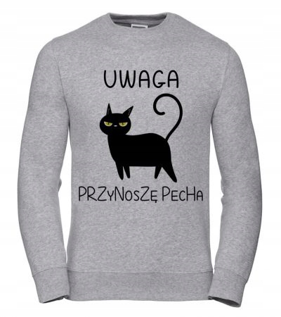 Dámská Mikina " Pozor! Přináším smůlu" 3XL šedá