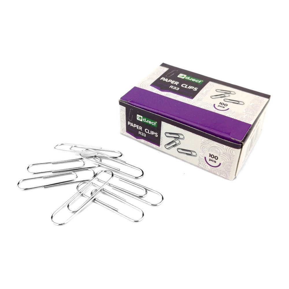 

Spinacze Biurowe Okrągłe 33mm 100szt Spinacz
