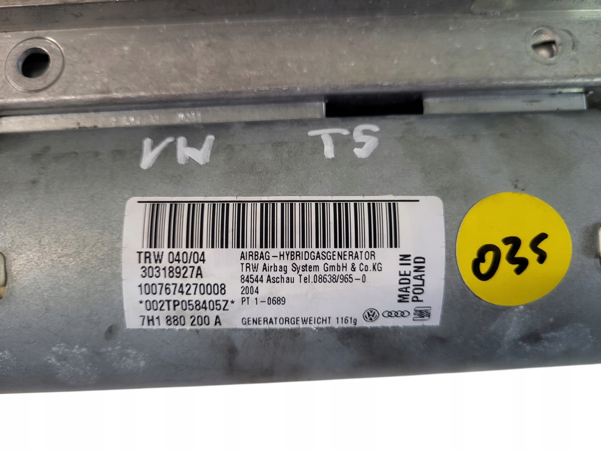 airbag airbag VOLKSWAGEN T5 7H1880200A