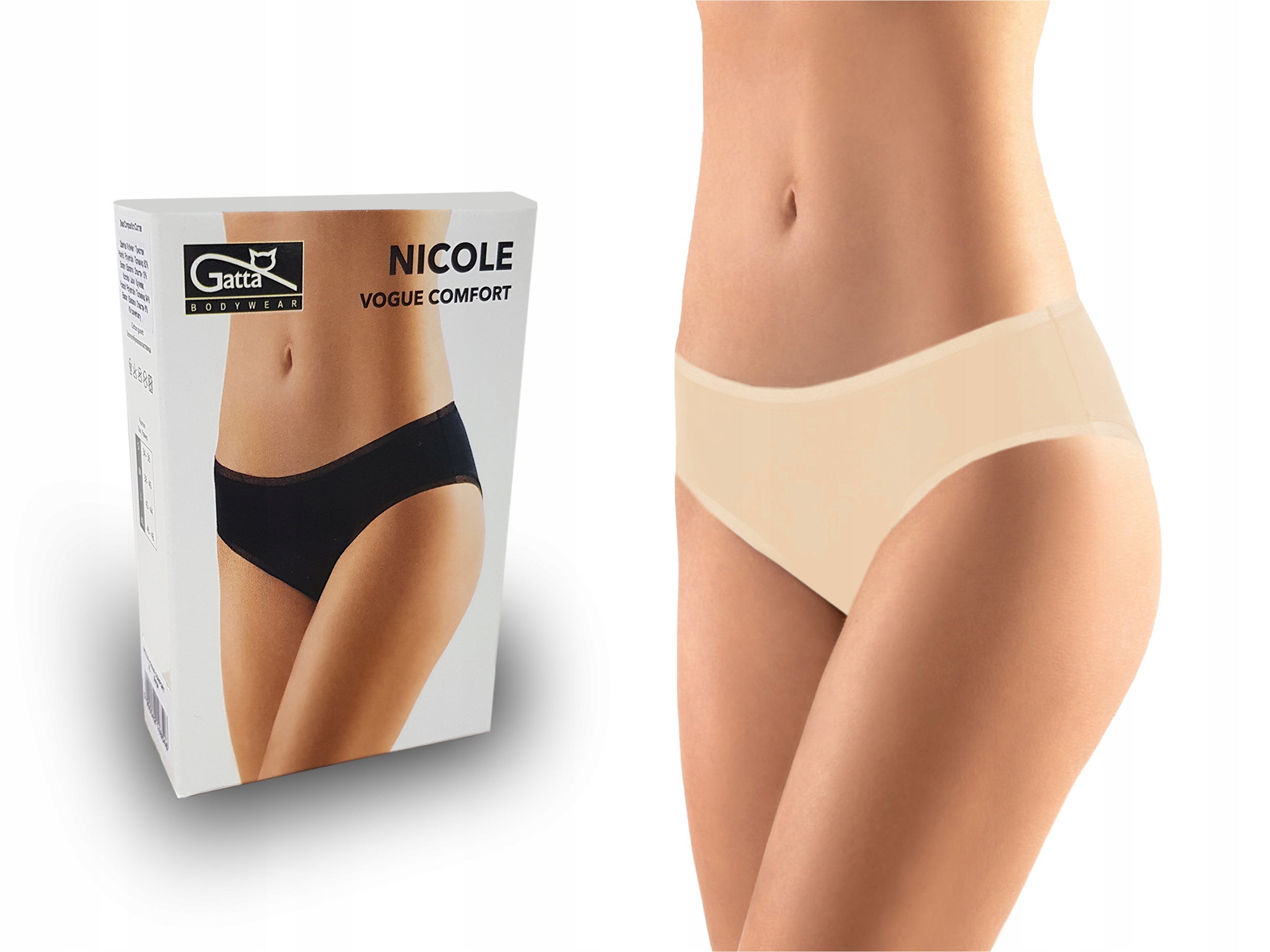 

Gatta majtki, figi Nicole Vogue Comfort, beżowy, S