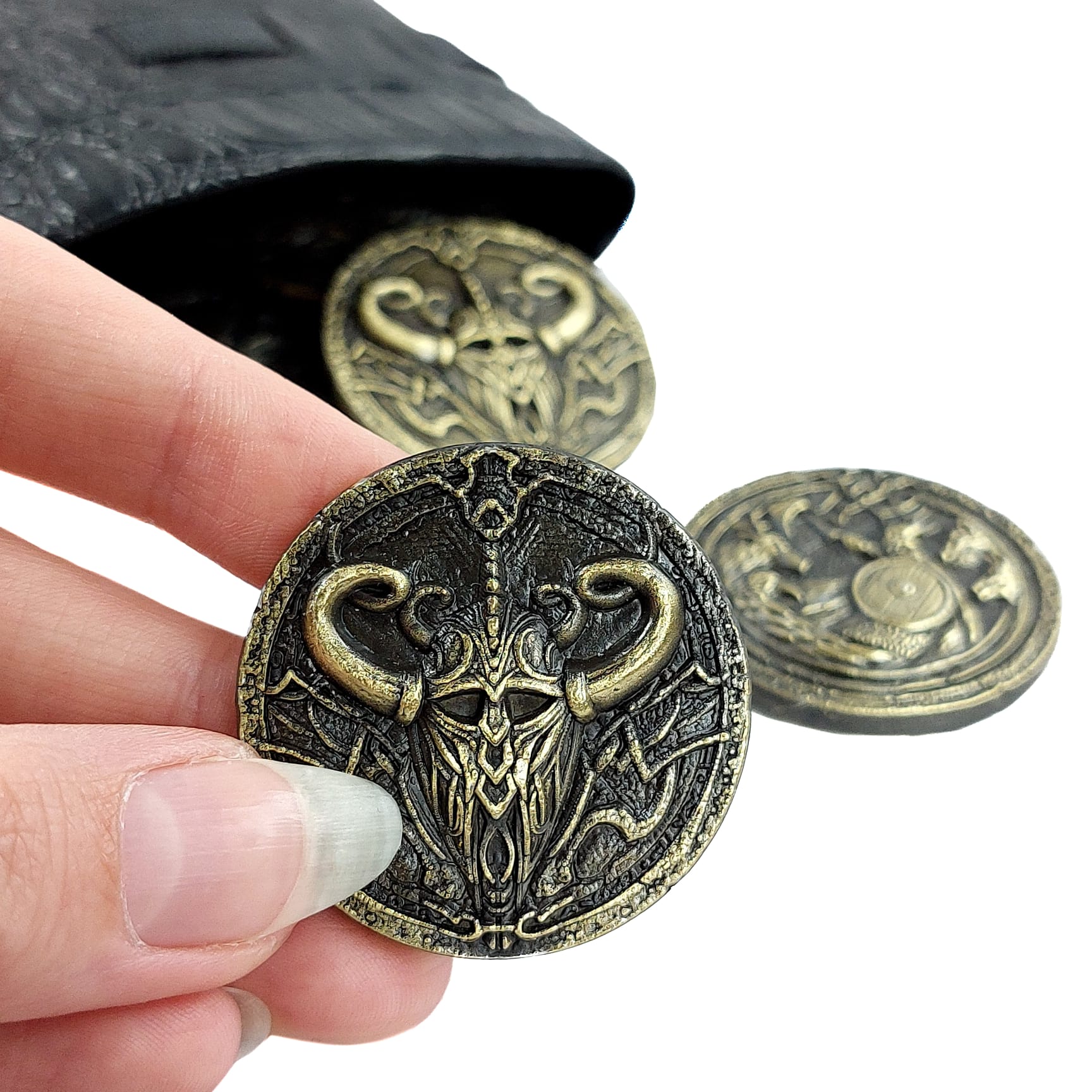 WIKINGOWIE ZŁOTA METALOWA MONETA 1 SZT LARP RPG Producent RGFK