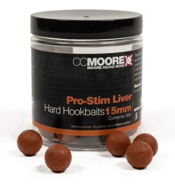 Kulki Hard Hookbaits Pro-stim Liver 15mm CC Moore