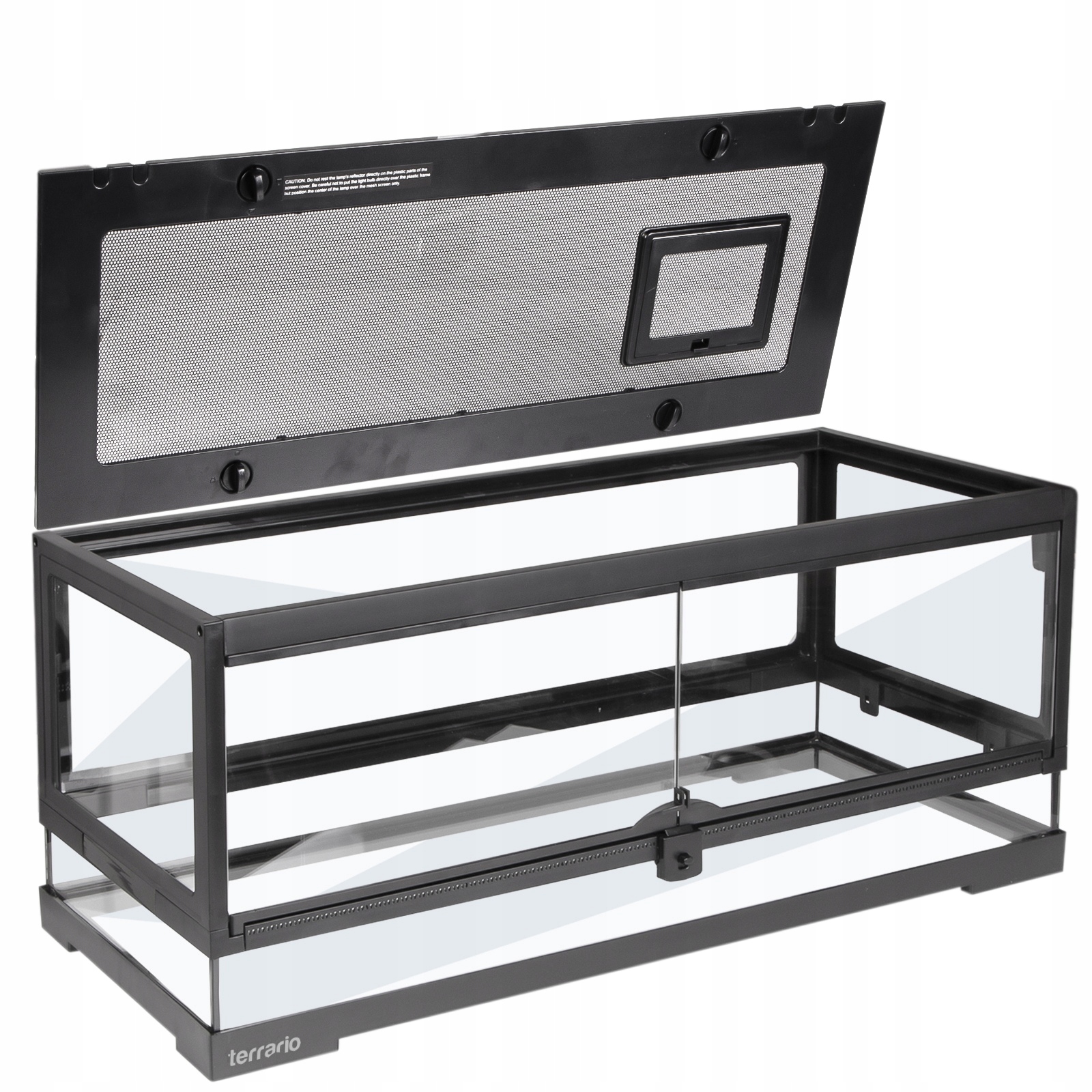 Levně Odolné Skleněné Terárium 75x30x30 Elegantní Voděodolné Bezpečné