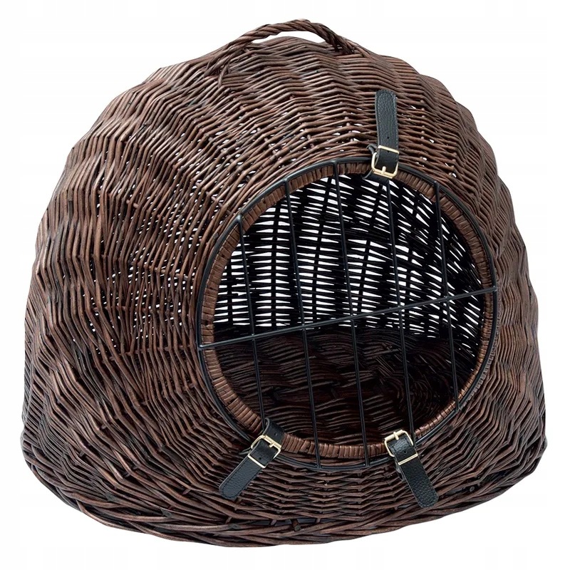 Aumüller Proutěná budka Přepravka pro kočky XXL 56x38x37 cm Bronz