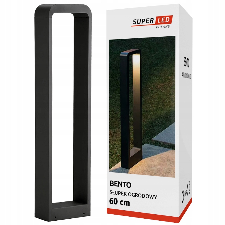 Lampa Led Ogrodowa 60 cm 10W 700lm zewnętrzna słupek stojąca 4000K SuperLED