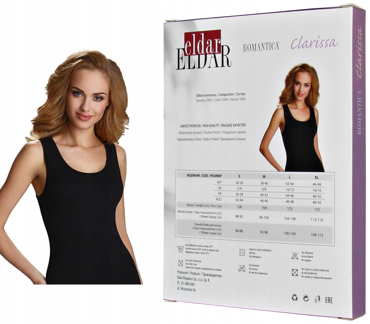 

Eldar Koszulka Gładka,Czarna Clarissa r.XXL