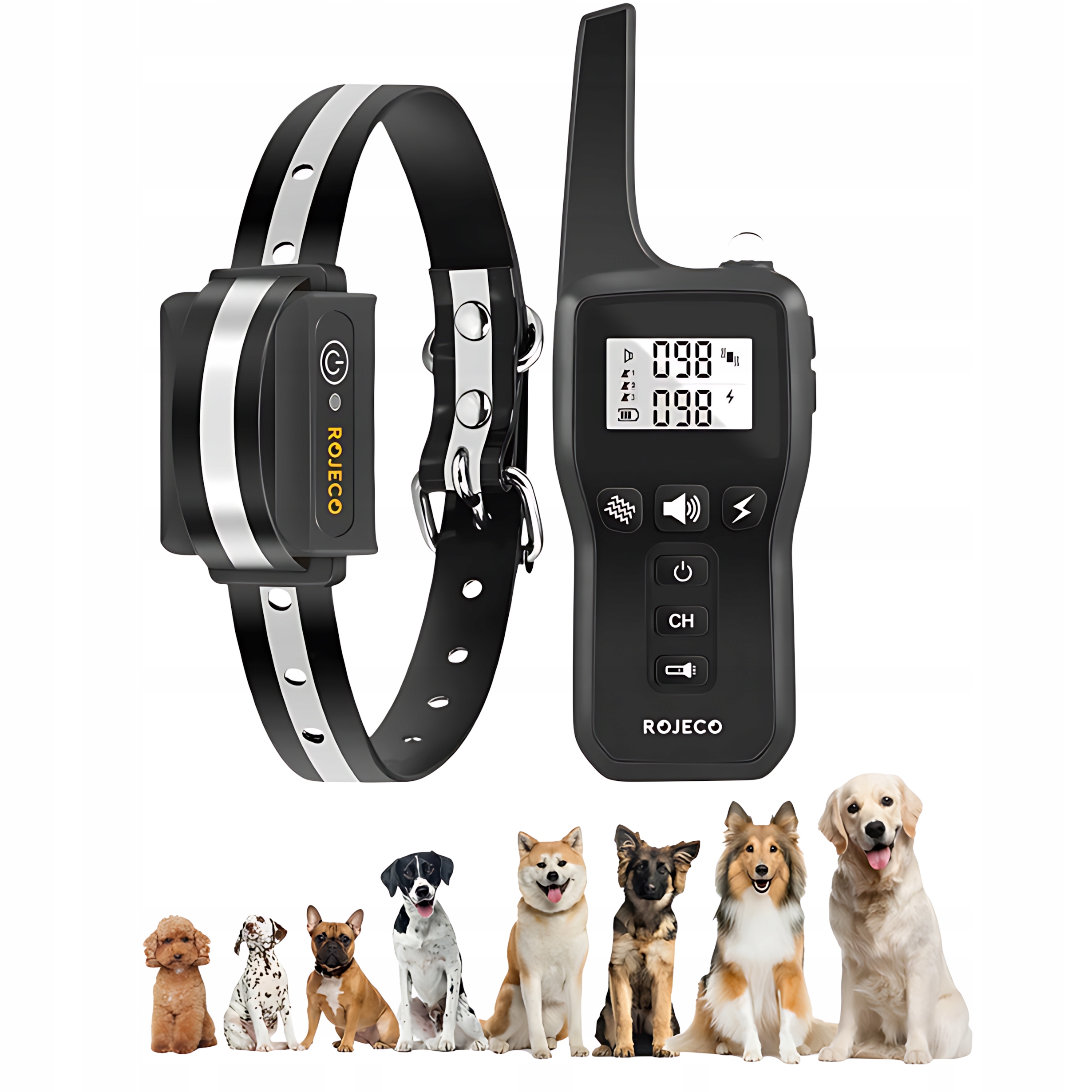 Elektryczna Obroża Antyszczekowa Treningowa Rojeco Pd529 Zasięg 1000m