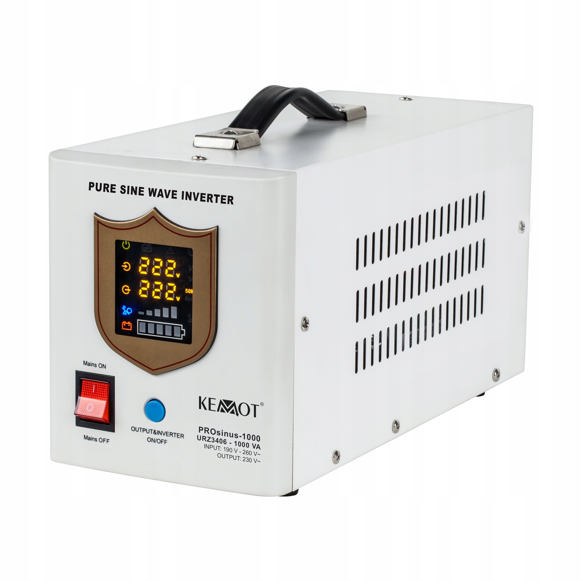 Zasilacz awaryjny Ups Kemot PROsinus 1000 12V/230V 1000VA/700W