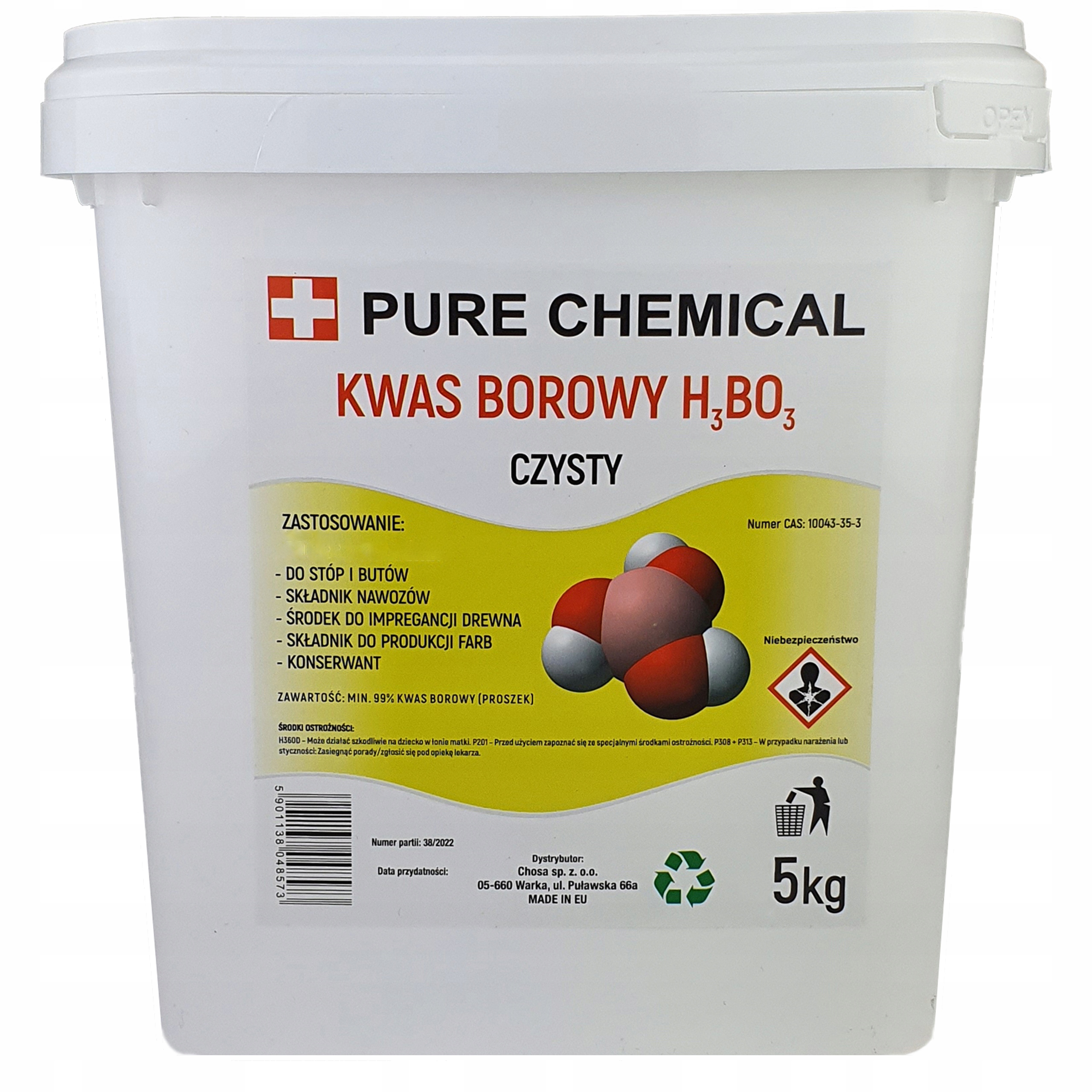 

Czysty Kwas Borowy Borny W Proszku 5kg