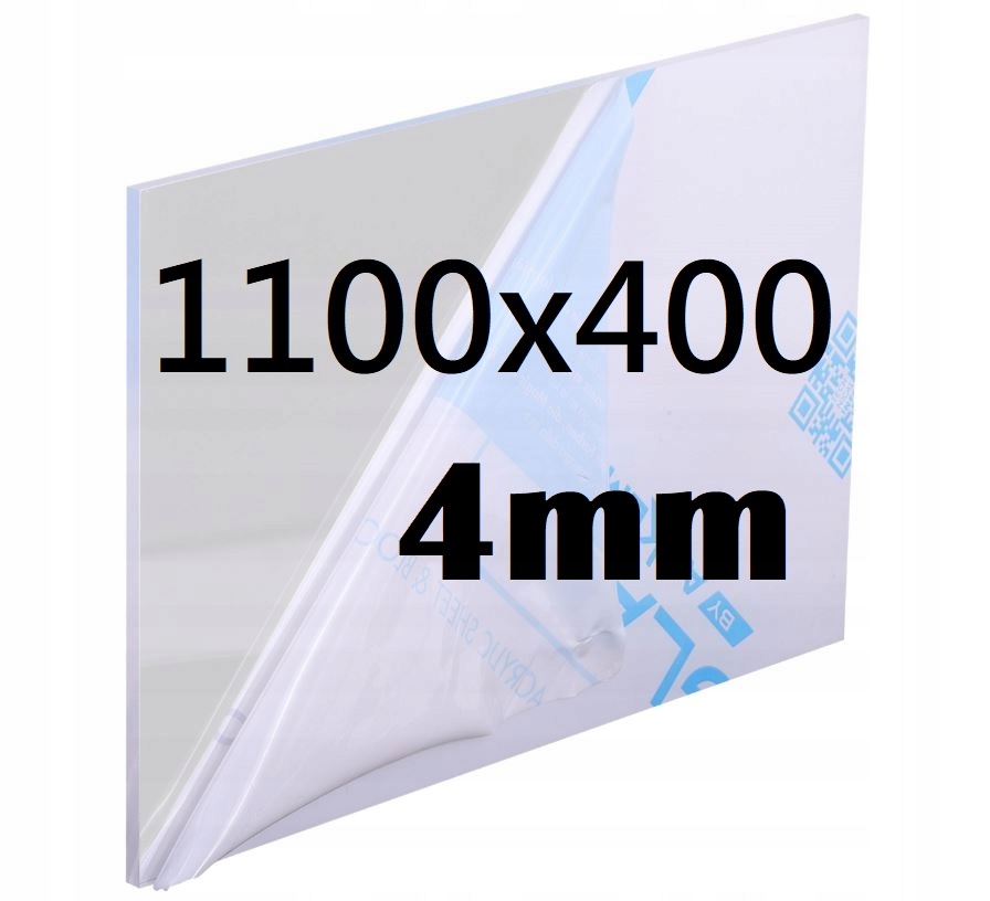 Plexi Plexi Plexi Plexa na míru 110 cm x 40 cm x 4 mm Akrylová Deska