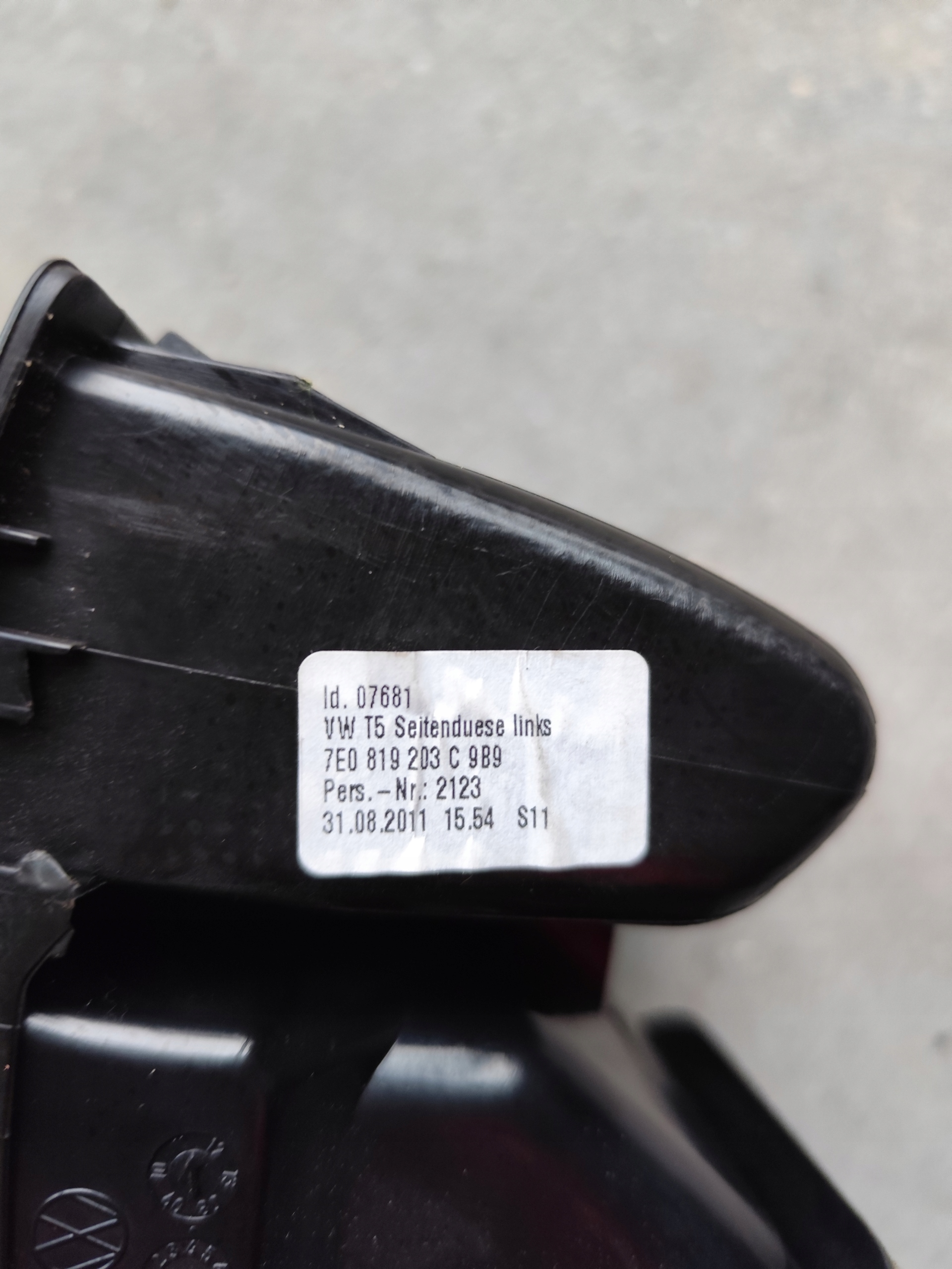 grid air conditioning devices left side VW T5 LIFT 7E0819203C