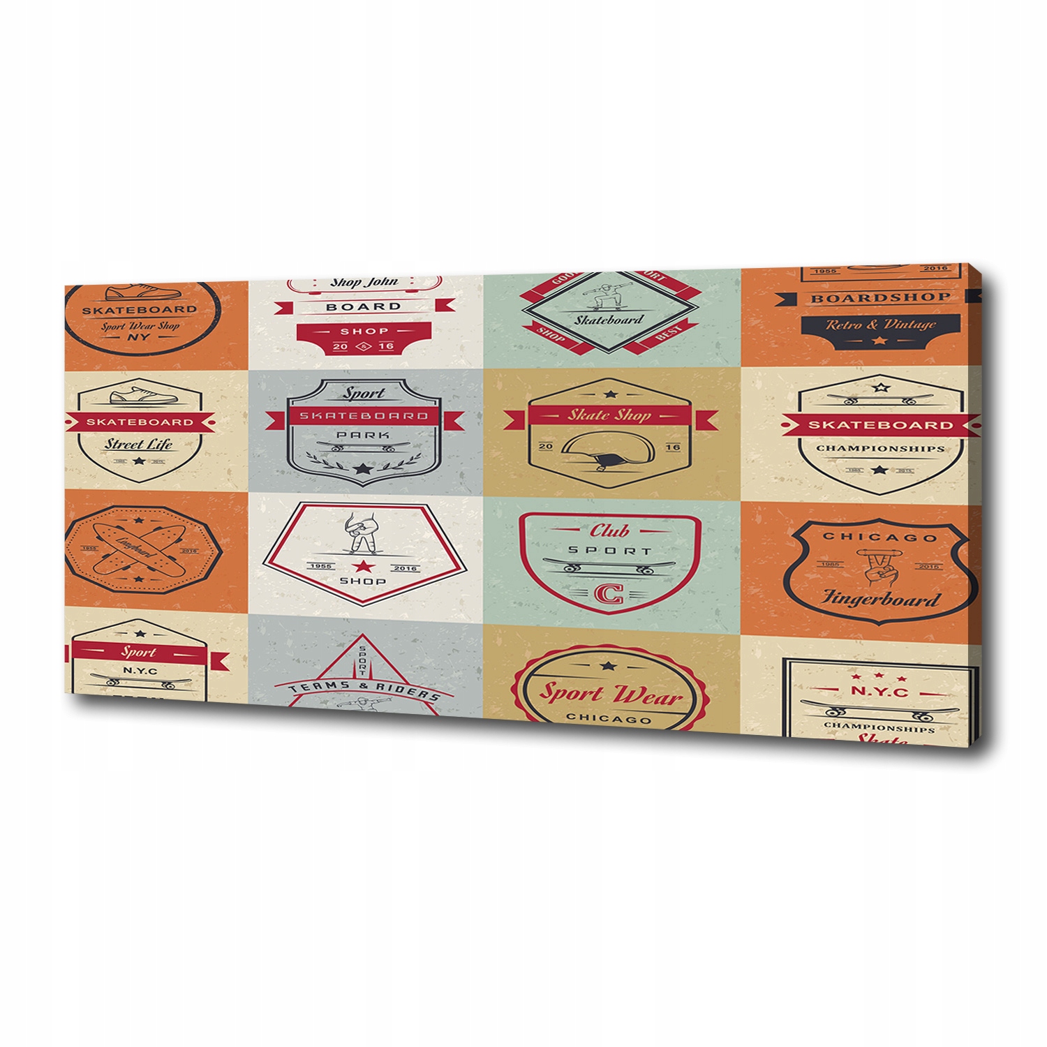 

Foto obraz na płótnie Deskorolka znaki 125x50 cm