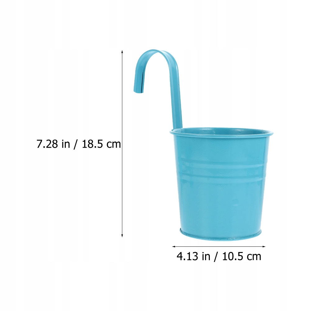 ŻELAZNE WISZĄCE DONICZKI, BALKONOWE OZDOBNE WIADERKA NA KWIATÓW 4 SZT. Rodzaj doniczka