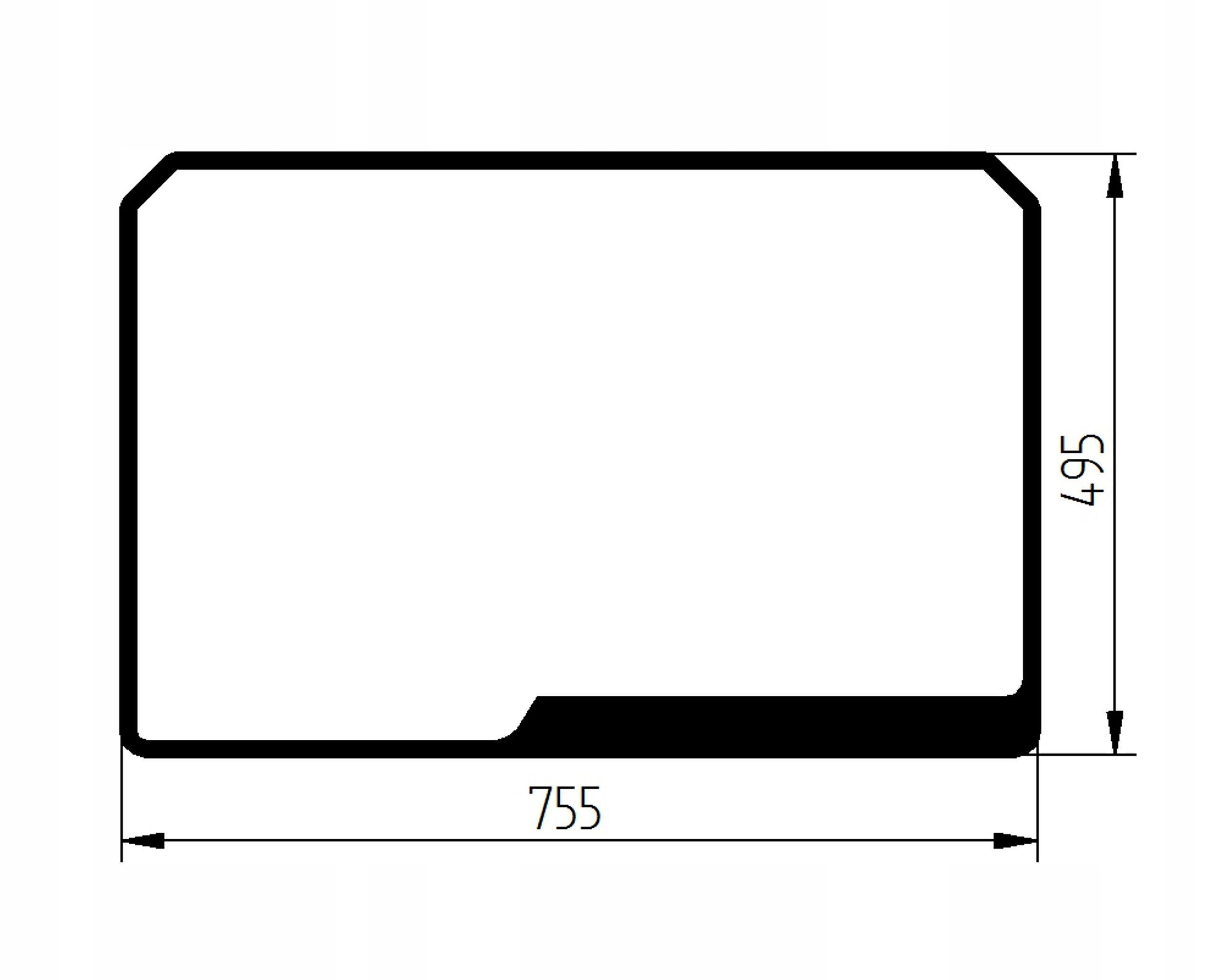 sklo teleskopický nakladač Jcb zadní 332/R9995