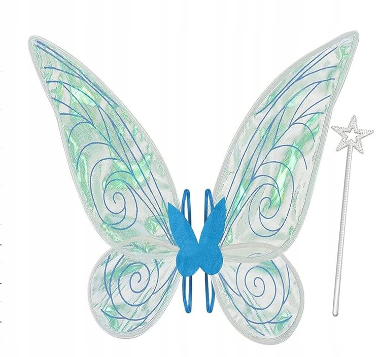 Skrzydła Wróżki, motyla, Elfa sesja cosplay , przebranie + różdżka