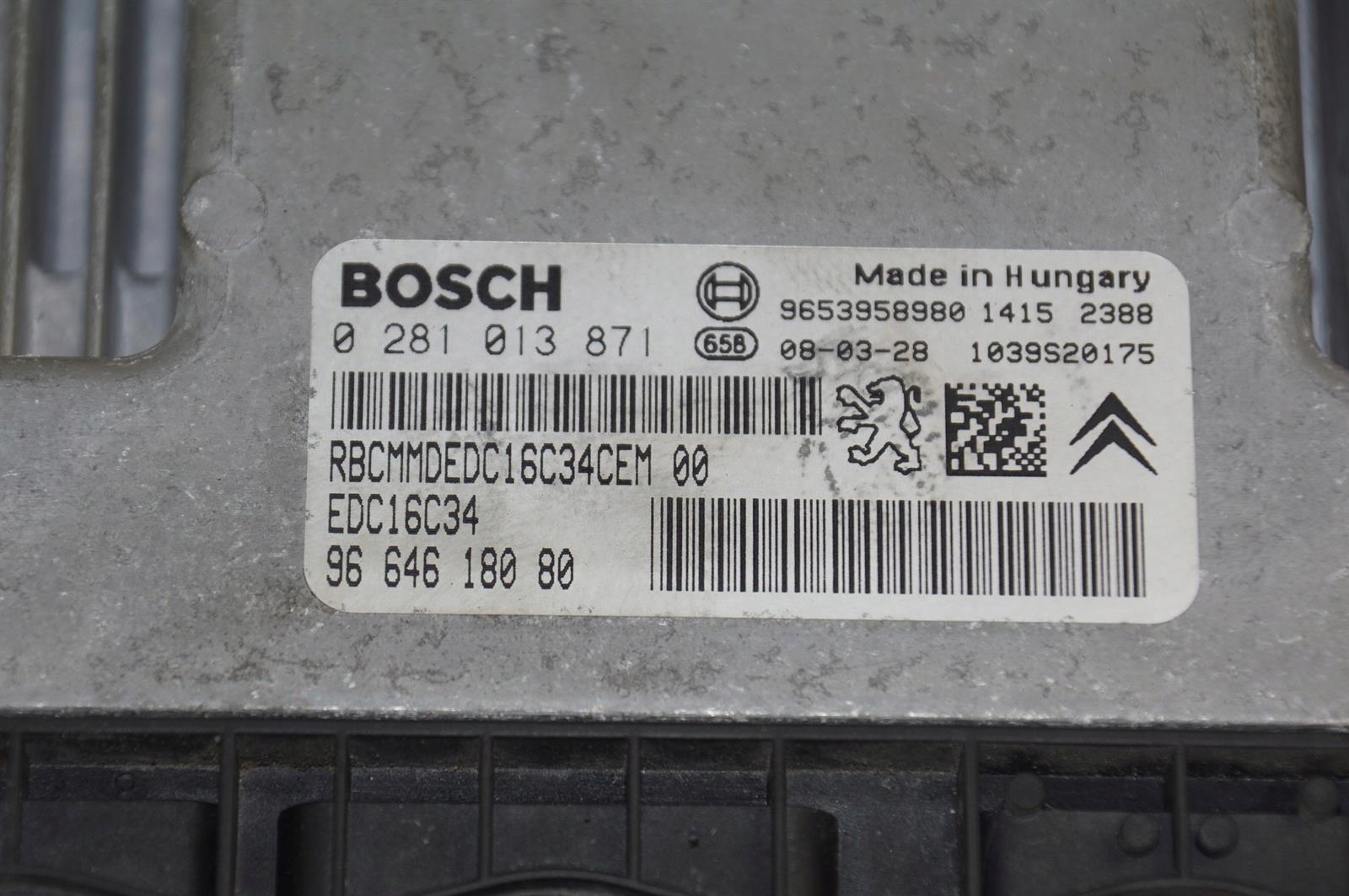 computer 9664618080 1.6HDI CITROEN BERLINGO