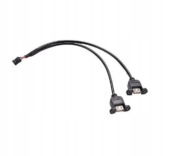 

Gniazdo Usb A podw niezal. z gniaz.2x5przewód 50cm
